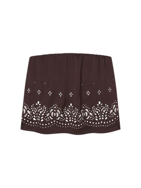 A.L.C. Dalia Strapless Embroidered Top