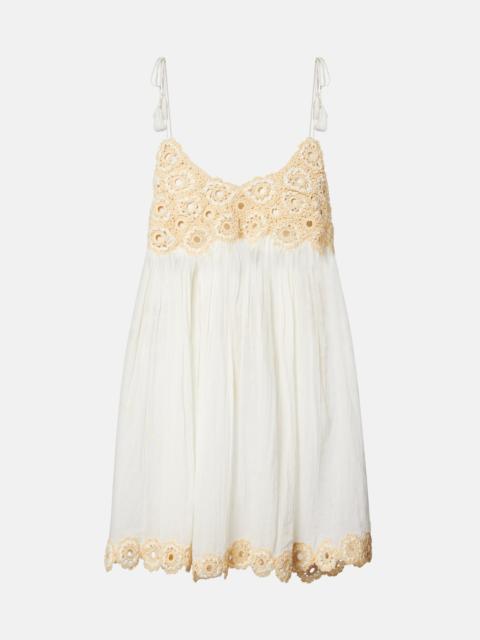 ULLA JOHNSON Tula crochet-trimmed cotton beach dress