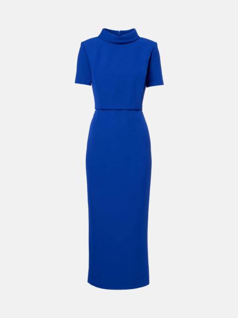 ROLAND MOURET Crêpe midi dress