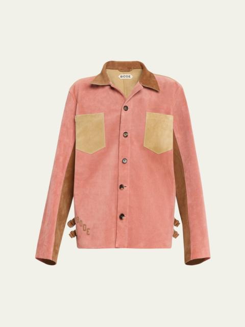 BODE Buckled Multi Suede Work Shirt