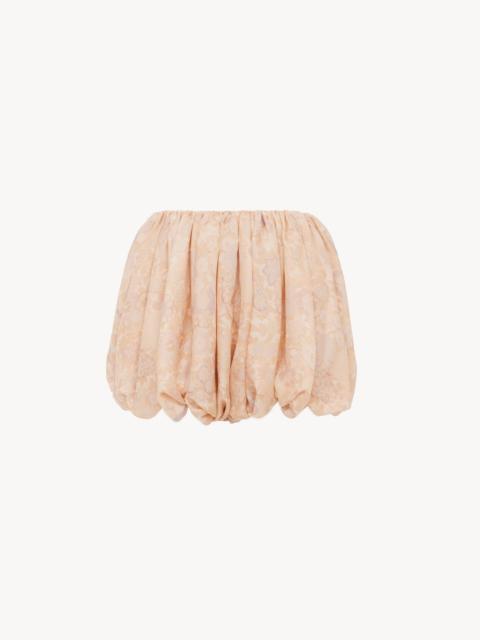 Chloé MINI BLOOMER SHORTS IN SILK CHARMEUSE