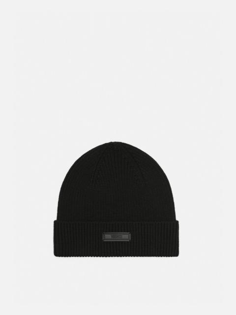 VERSACE Logo Knit Beanie