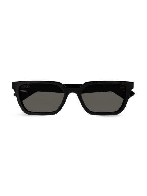 GUCCI Men's GG Generation Light 55MM Rectangular Sunglasses - Black Grey