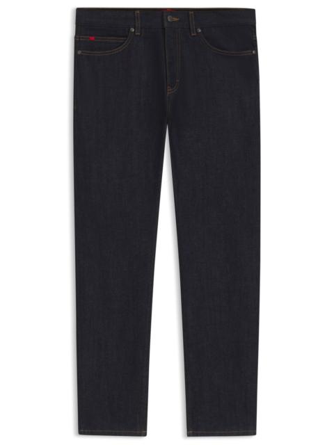 HUGO SLIM-FIT JEANS IN DARK-BLUE STRETCH DENIM