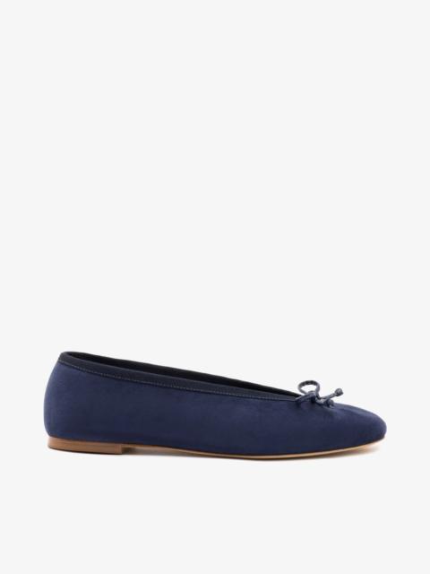 Larroudé Pavlova Ballet Flat In Indigo Suede