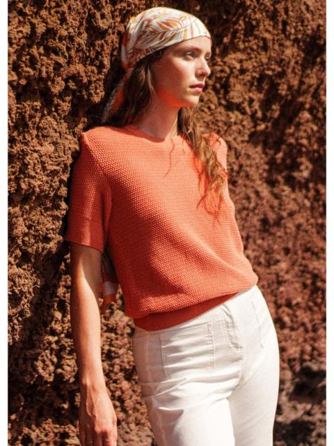 SAINT JAMES PROVENCE Openwork Cotton & Wool Sweater