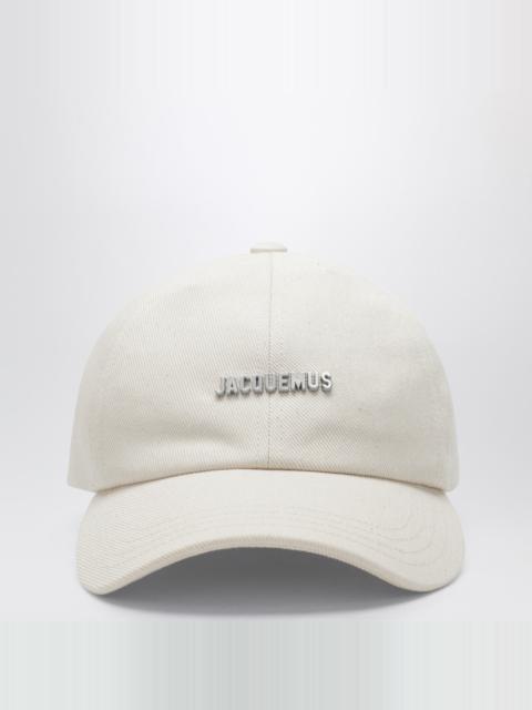 JACQUEMUS White baseball cap with logo
