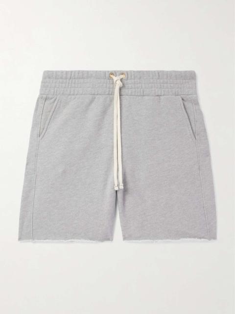 LES TIEN Garment-Dyed Fleece-Back Cotton-Jersey Drawstring Shorts