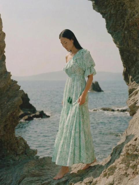 Poupette St Barth Long Dress Jay - Green Palmarosa