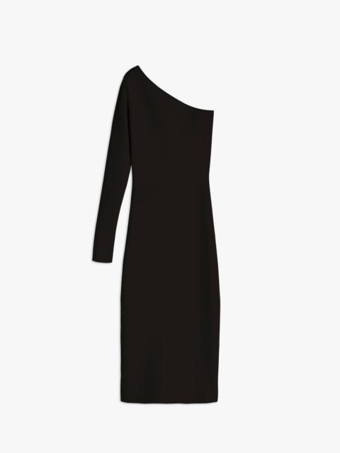 Victoria Beckham VB Body One Shoulder Midi Dress In Black
