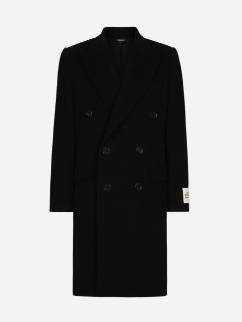 Double-breasted wool coat