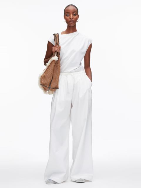 3.1 Phillip Lim Structured Cotton Pull On Straight Leg Pants
