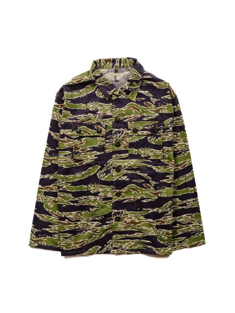 The Real McCoys MS23002 Tiger Camouflage Shirt / Late War Green