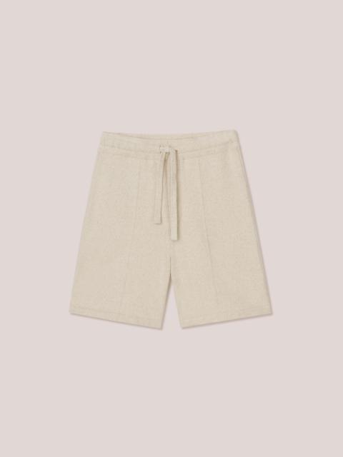 JULEN - Textured linen shorts - Creme