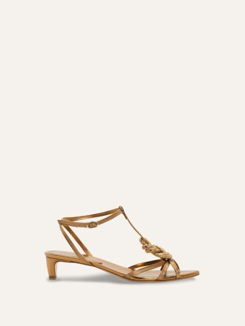 Johanna Ortiz Delhi Dunes Heels in Gold & Black