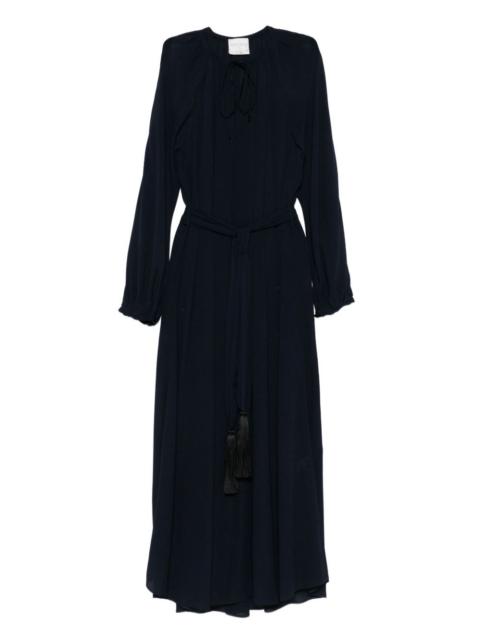 forte_forte tassel-embellished tie-neck maxi dress