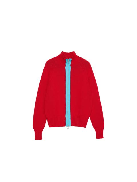 EDWARD CUMING Edward Cuming Chakra Knit Track Jacket Red