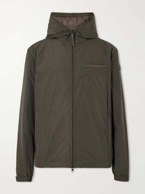 Moncler Austerin Leather-Trimmed Aquaflect Shell Down Jacket