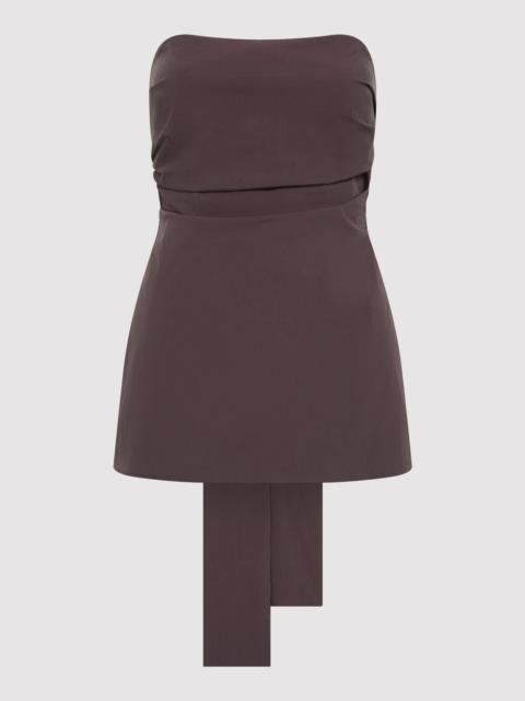 ST. AGNI Strapless Tie Back Top - Chocolate Plum