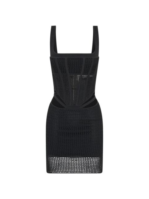 Dion Lee corset-style crochet-knit minidress