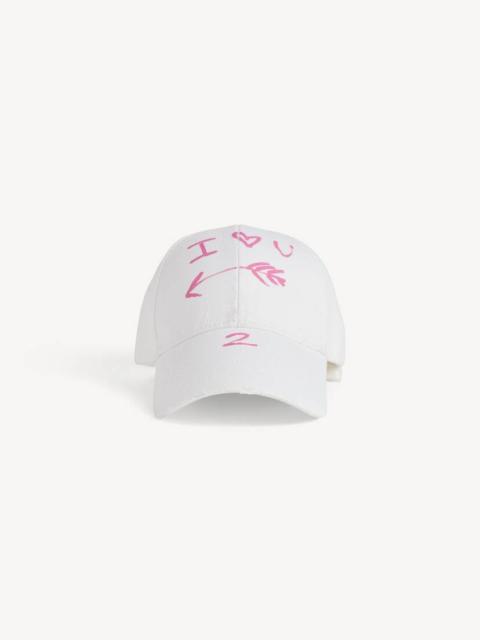BALENCIAGA Men's I<3 U Cap in White