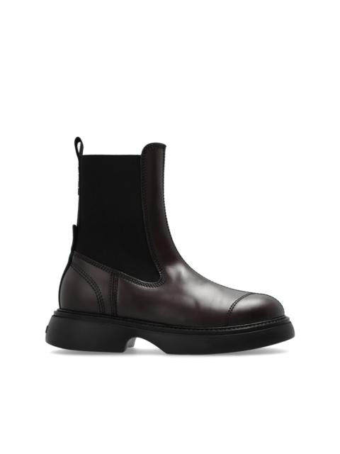 GANNI leather ankle boots