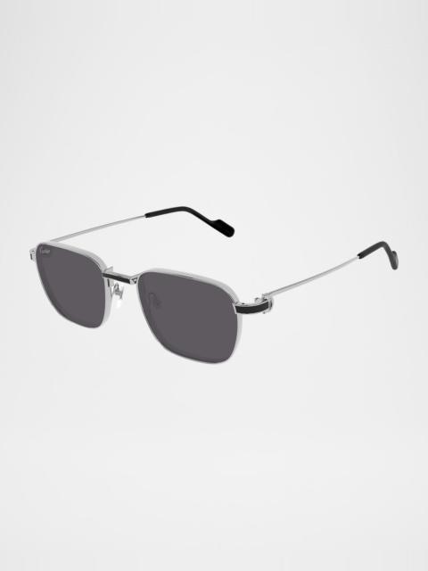 Cartier Men's CT0497SM Metal Rectangle Sunglasses