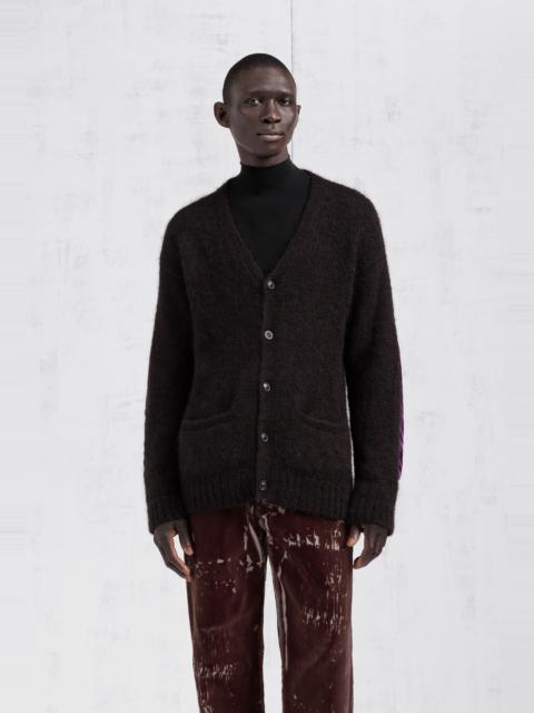 Maison Margiela Velvet Patch Mohair Cardigan