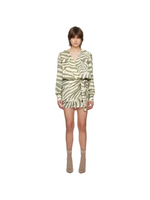 Balmain Beige Zebra Minidress
