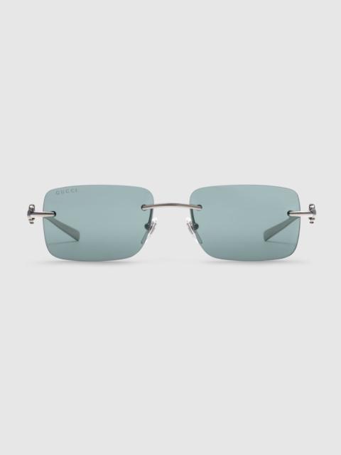 Rectangular frame sunglasses