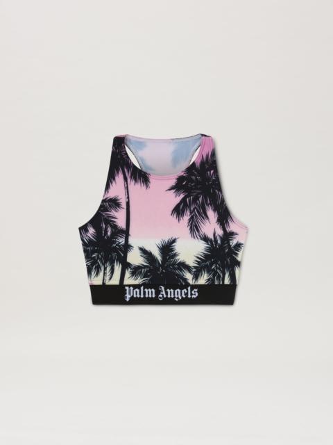 Palm Angels Pink Sunset Logo Sport Top