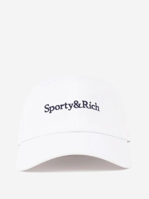 Sporty & Rich COTTON LOGO CAP