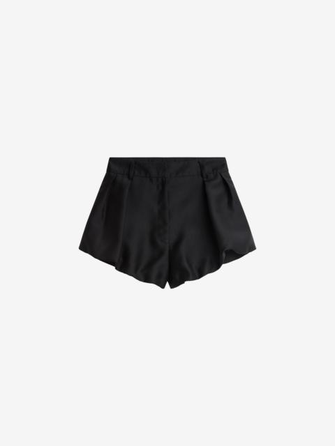 The Frankie Shop Arles Bubble Hem Shorts - Black