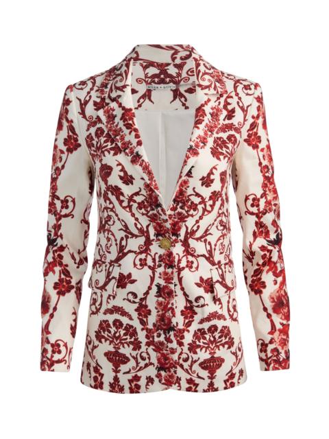 Alice + Olivia MACEY LINEN FITTED BLAZER
