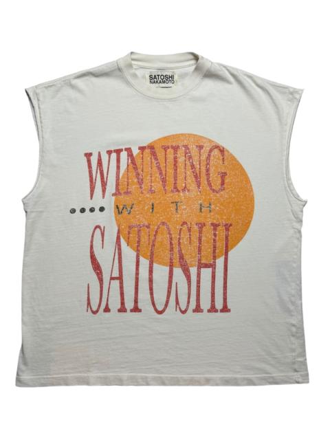 SATOSHI NAKAMOTO Winning With Sleeveless T-Shirt "Vintage White" SAT060