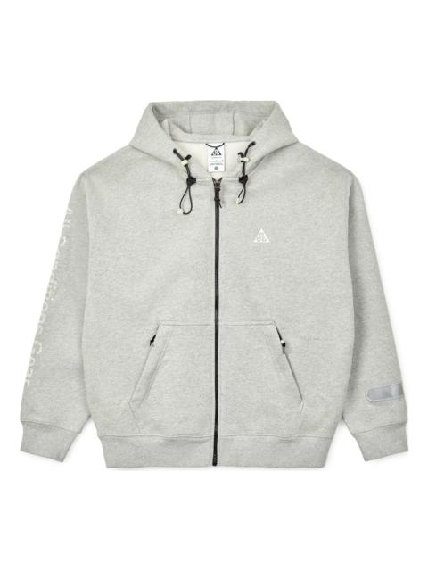 Nike Men's Nike ACG Therma-Fit Logo Printing Zipper Hooded Long Sleeves Jacket Gray DM4248-050