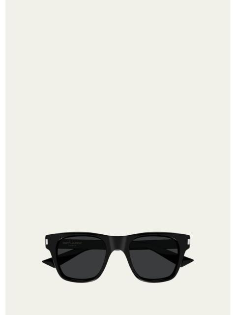 SAINT LAURENT Men's Square Acetate Sunglasses