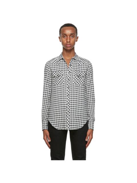 SAINT LAURENT Black & White Dallas Western Shirt