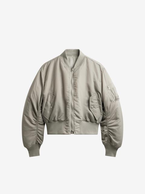 The Frankie Shop Zernez Cropped Bomber Jacket - Stone