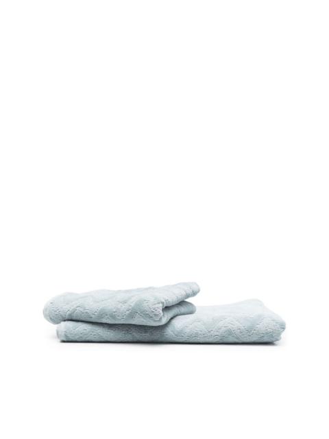 Rex zigzag-pattern bath towels (set of 2)