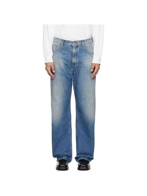MM6 Maison Margiela Blue Straight-Leg Jeans