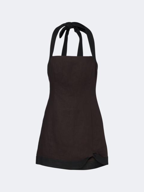 SIR. Linen halterneck minidress