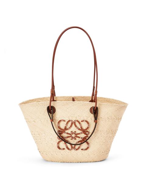 Loewe Anagram Basket bag in iraca palm and calfskin
