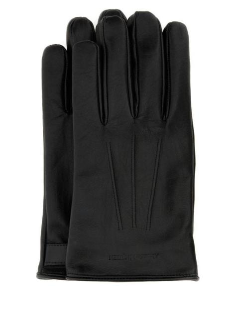Alexander McQueen Black leather gloves