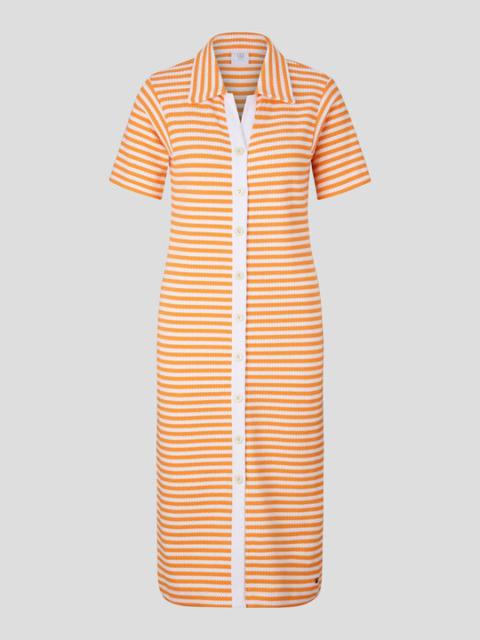 BOGNER Ann Knitted shirt blouse dress in Orange/White