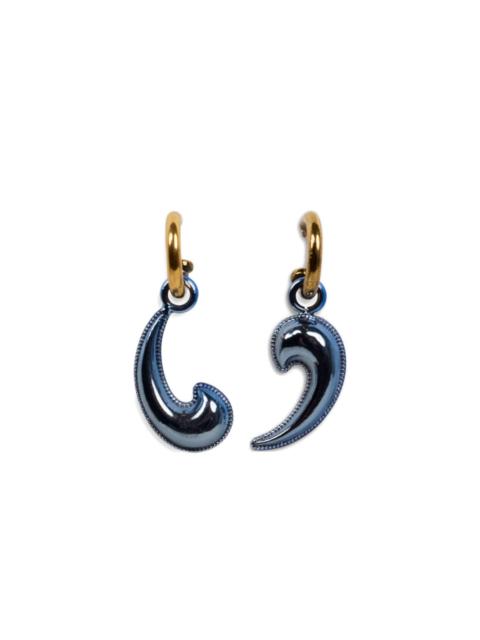 Etro metallic paisley earrings