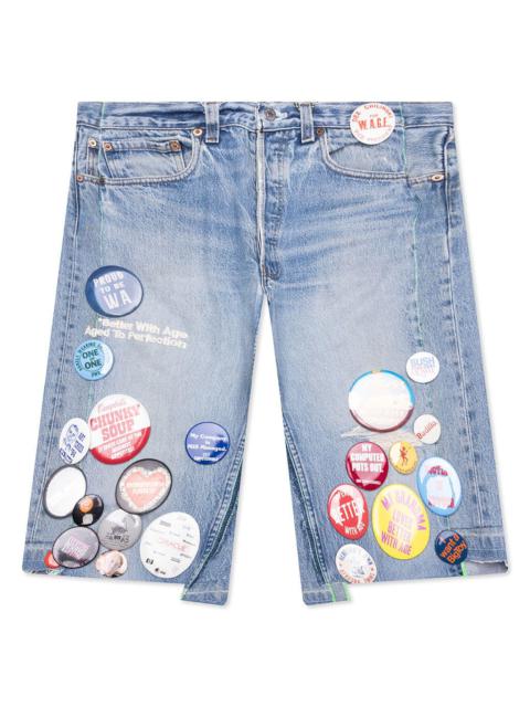 CAMPAIGN TRIPLE-WIDE LONG DENIM SHORT - INDIGO