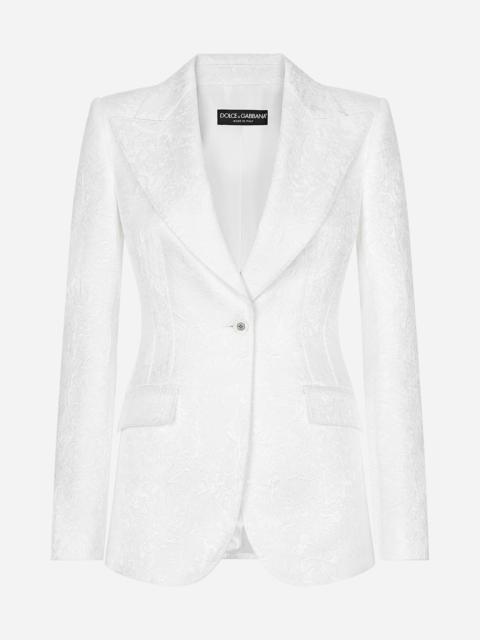 Dolce & Gabbana Single-breasted brocade Turlington blazer