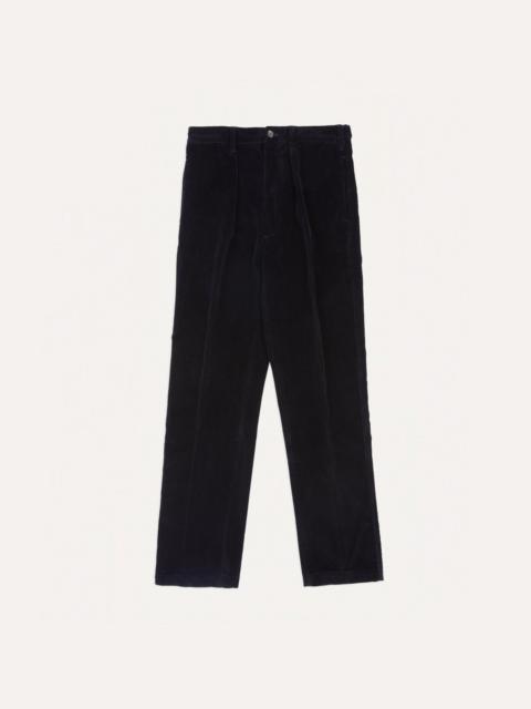Drake's Navy Cotton Corduroy Games Trousers