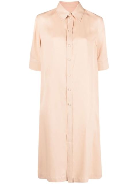 short-sleeve midi shirtdress